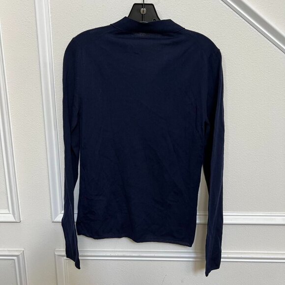 Comme des Garcons Woman Polka Dot Design Sweater Cardigan Blue Size M Rare Wool - Picture 3 of 6